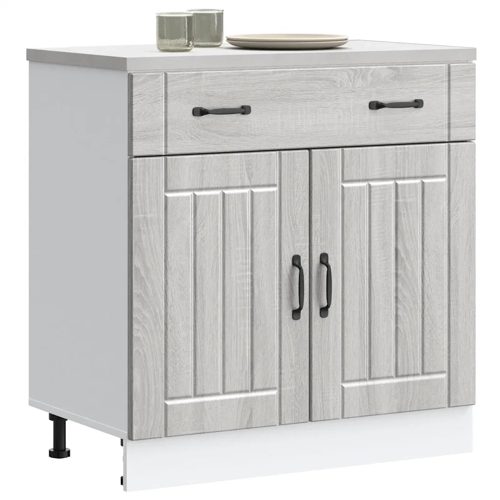 Base da Cucina Lucca Grigio Sonoma in Legno Multistrato