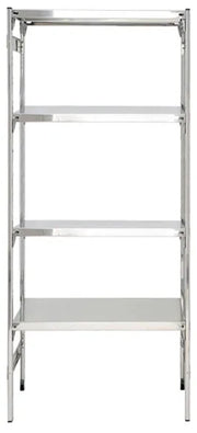 Scaffale in acciaio inox con ganci cm. 60x30x200h