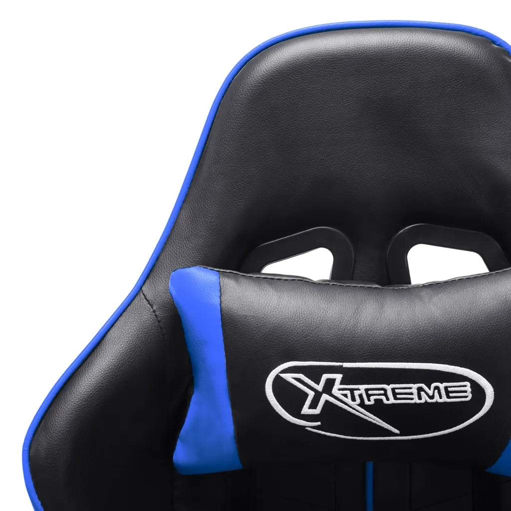 Sedia da Gaming Blu e Nera in Similpelle 20502