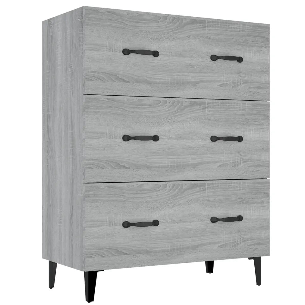 Credenza-Buffet-Armadio da cucina Grigio Sonoma 69,5x34x90 cm in Legno Multistrato 165794