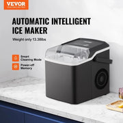 Macchina per blocchi di ghiaccio 1.2L - Produttore di blocchi di ghiaccio - Scialda per ghiaccio - 12kg/24 ore - Portatile - Funzione di autoigiene - Nero