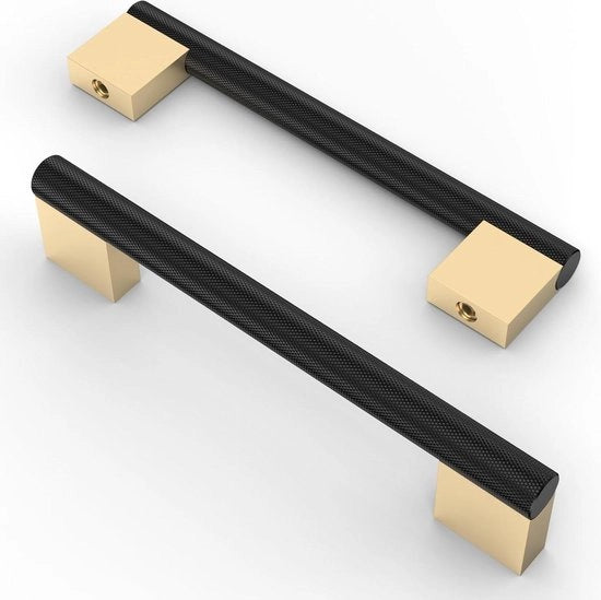 Maniglie a cassettino 10 pezzi nero oro - maniglie di mobile - maniglie di porta - maniglie di carrello - maniglie di cucina - 128 mm - stile vintage