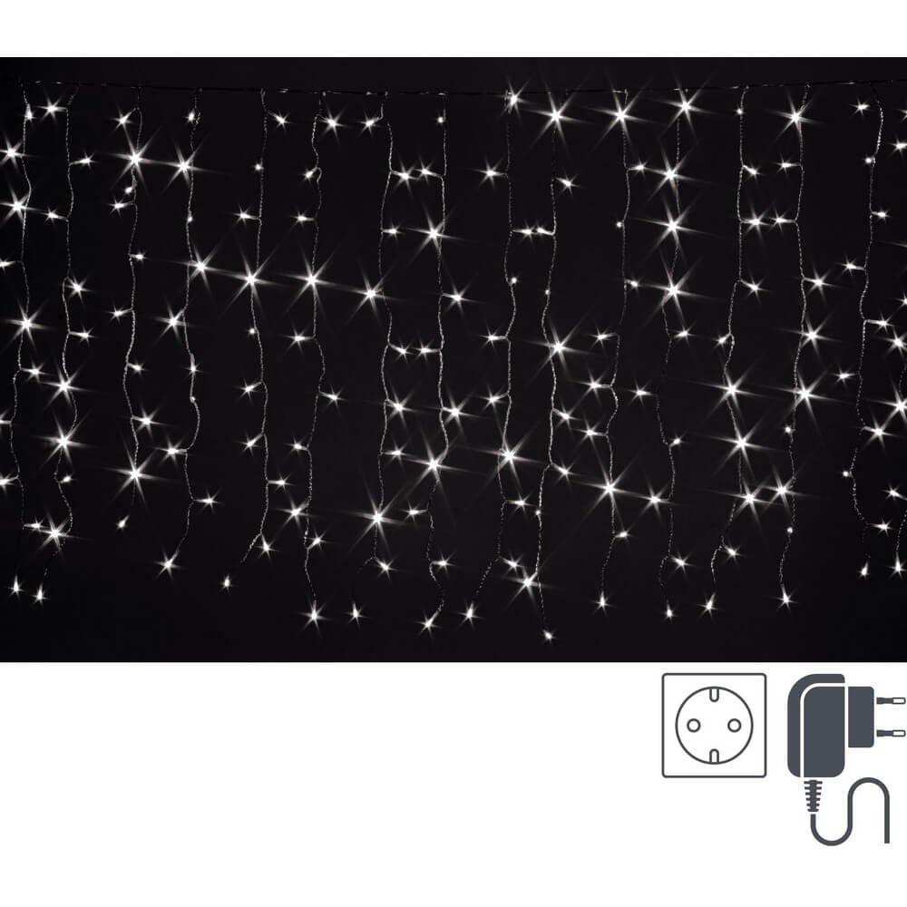 Tenda Luminosa 400 Luci Bianche 5mm Dimensioni 4x1m IP44 (6 Pezzi)