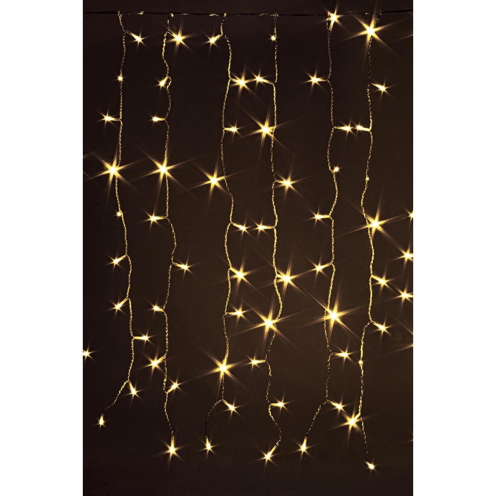 Tenda Luminosa 200 Luci Classiche 5mm Dimensioni 2x1m IP44 (6 Pezzi)