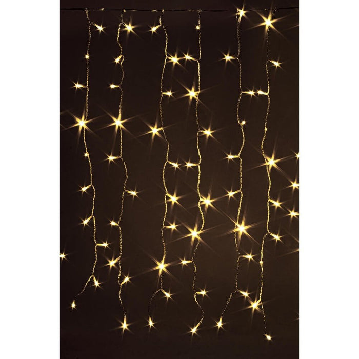 Tenda Luminosa 200 Luci Classiche 5mm Dimensioni 2x1m IP44 (6 Pezzi)