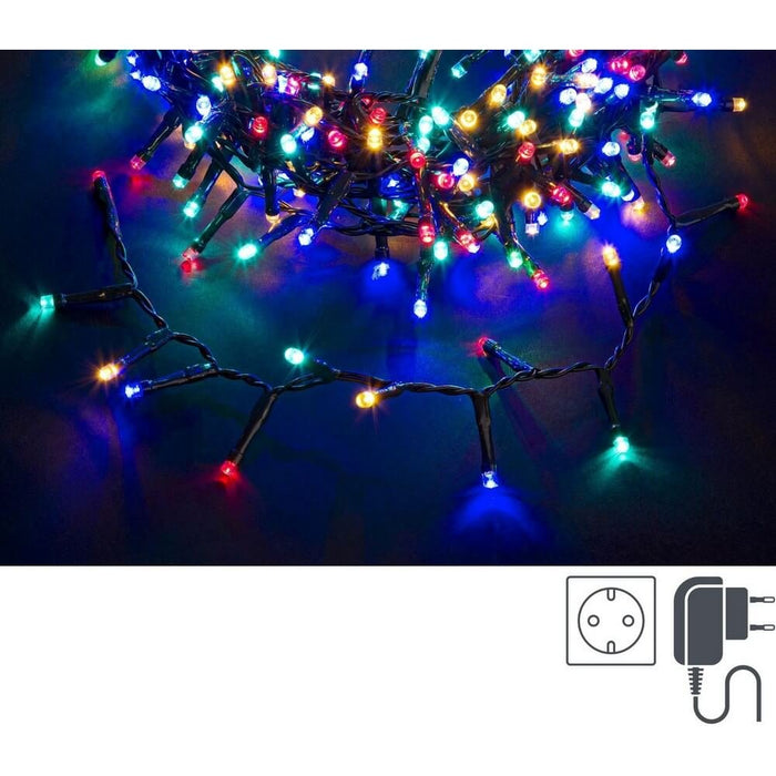 Snake luminoso 560 LED multicolore 5 mm filo verde IP44