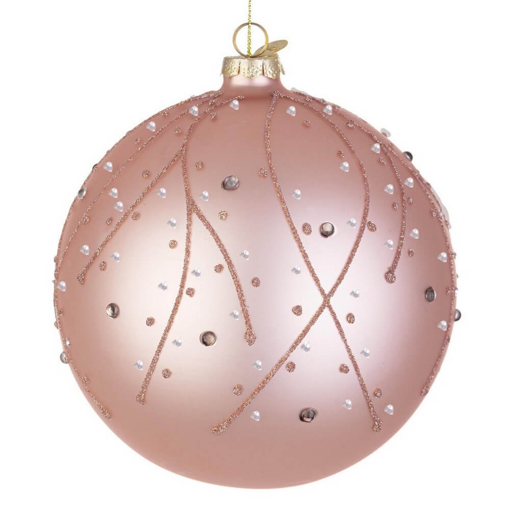 Sfera vetro Sakura tapioca rosso-verde D150