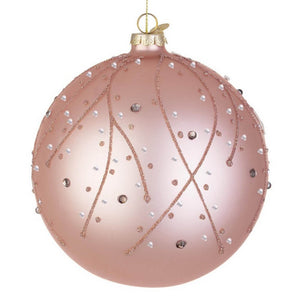 Sfera vetro Sakura tapioca rosso-verde D150