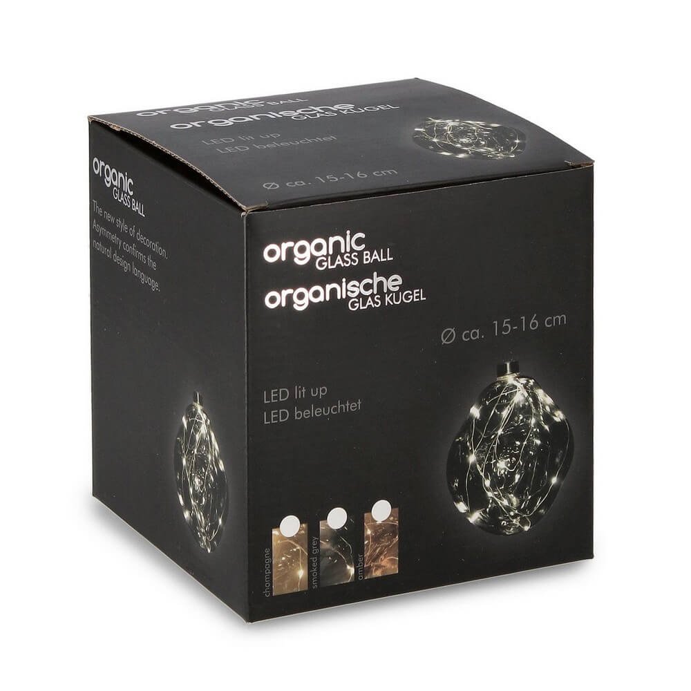 Sfera vetro Organic rosso D150 con LED