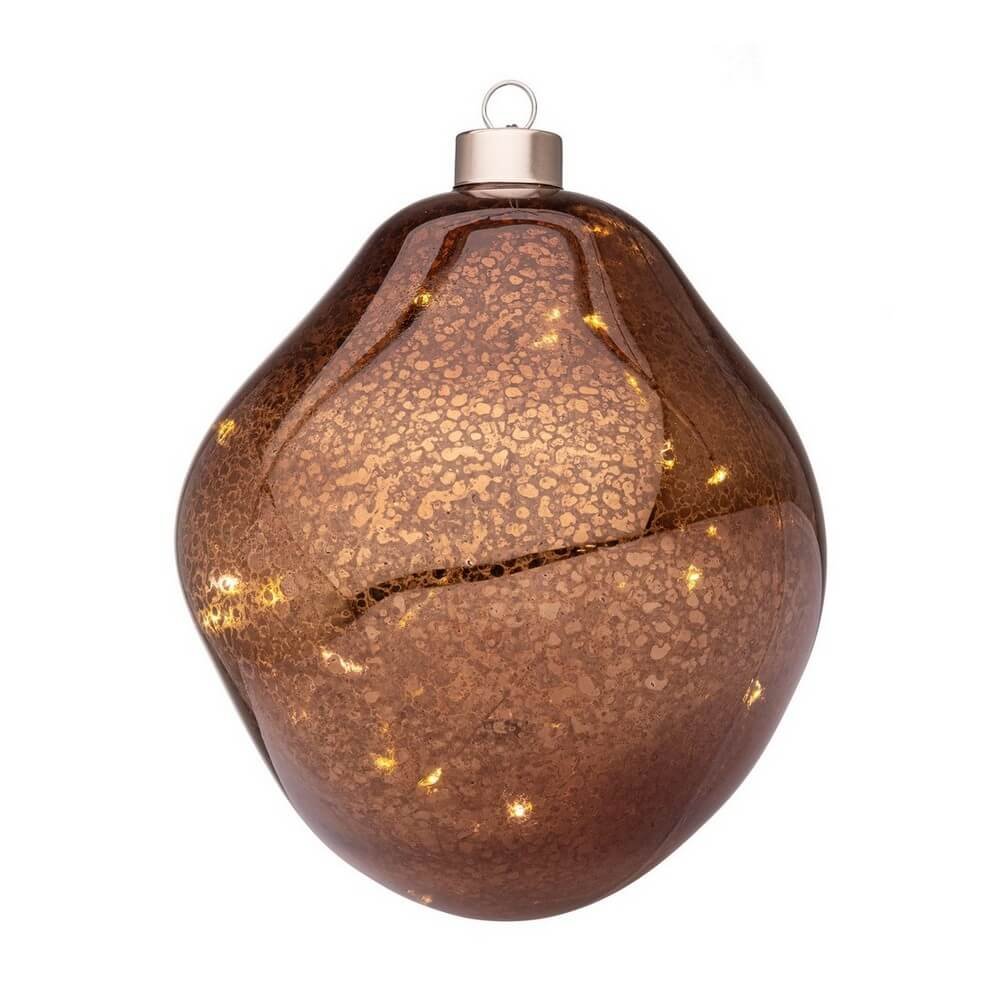 Sfera vetro Organic marrone D150 con LED