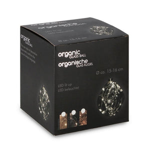 Sfera vetro Organic marrone D150 con LED