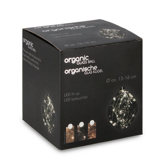 Sfera vetro Organic marrone D150 con LED