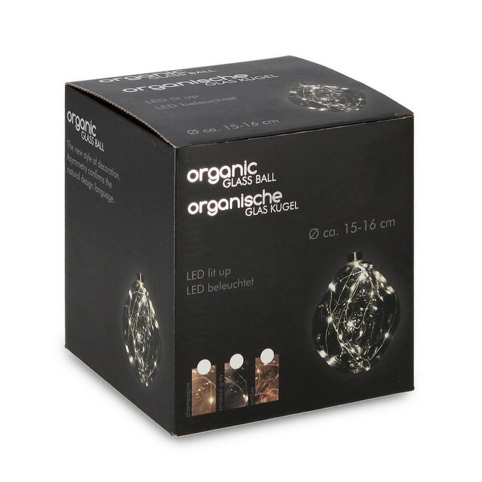 Sfera vetro Organic marrone D150 con LED