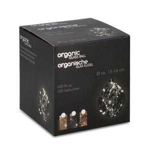 Sfera vetro Organic grigio-trasparente D150 con LED