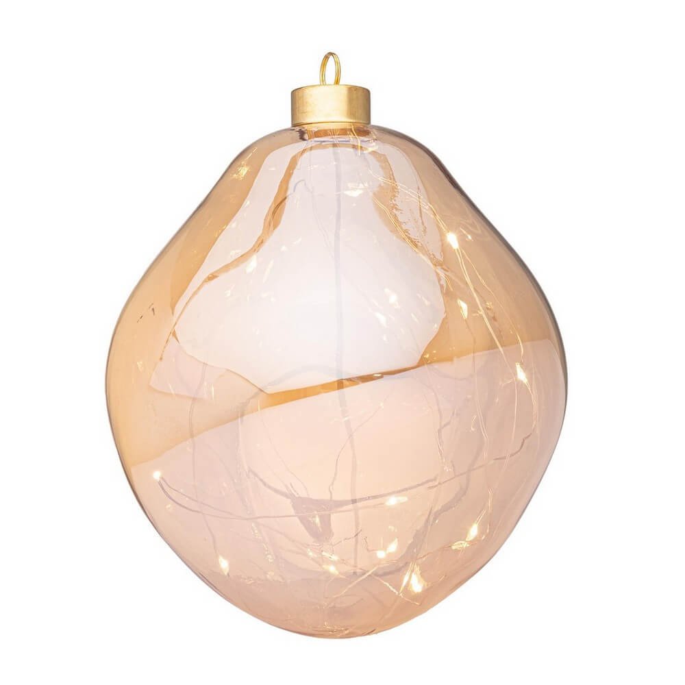 Sfera vetro Organic champagne-trasparente D150 con LED