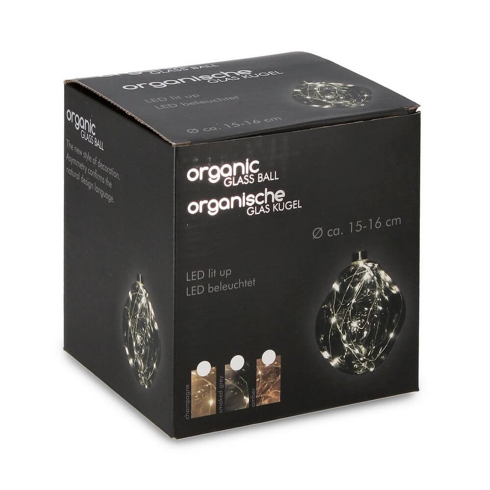 Sfera vetro Organic champagne-trasparente D150 con LED