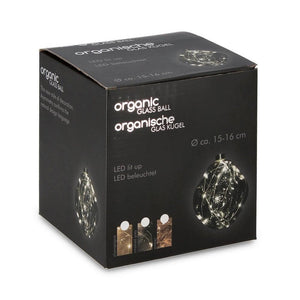 Sfera vetro Organic champagne-trasparente D150 con LED