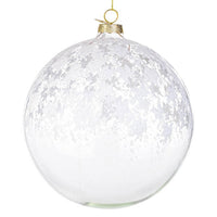 Sfera vetro Iced trasparente-bianco rosso-verde D150