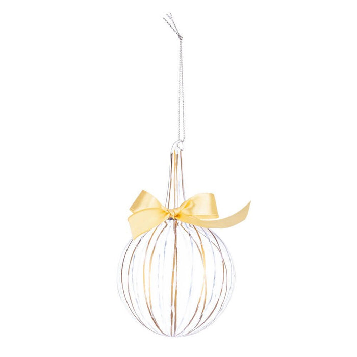 Sfera Verticale Stripe Trasparente Oro-Nero Dimensioni D80 x H13cm (6 Pezzi)