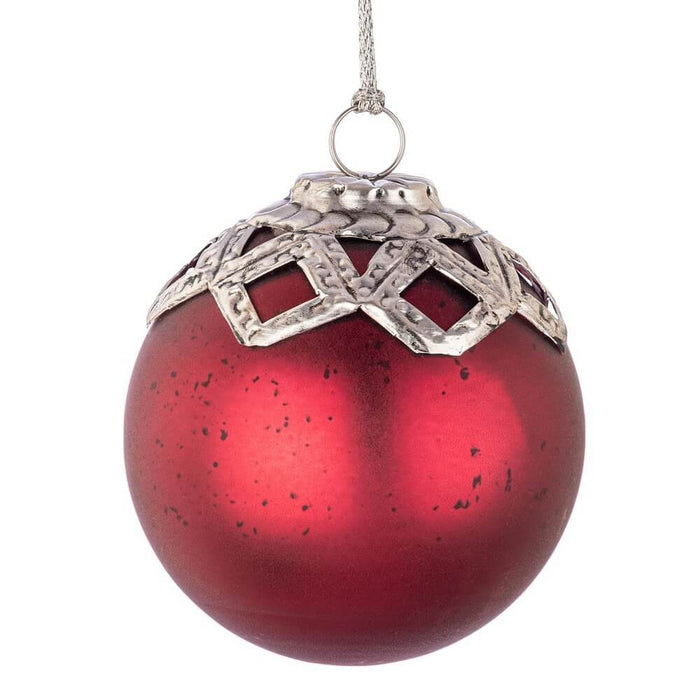 Sfera Elegantia Design Rosso Opaco D100mm (12 Pezzi)