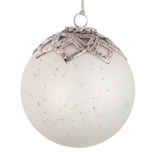 Sfera Elegantia Design Bianco Opaco D130mm (8 Pezzi)