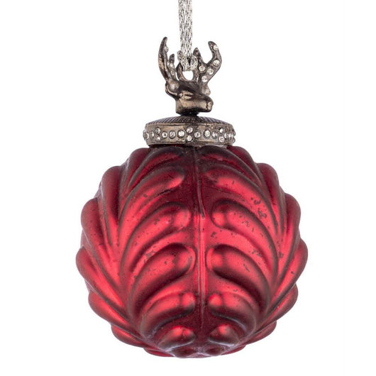 Sfera Decorum Rosso Opaco D80mm (12 Pezzi)