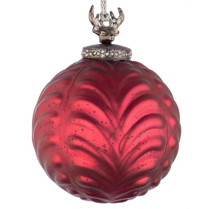Sfera Decorum Rosso Opaco D100mm (12 Pezzi)