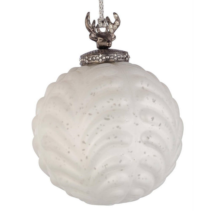 Sfera Decorum Bianco Opaco D100mm (12 Pezzi)