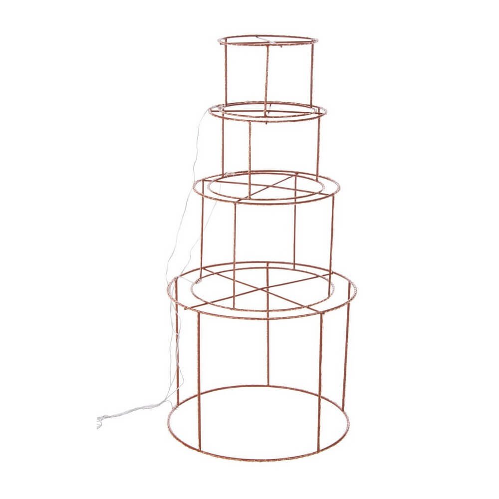 Set di 4 Cilindri Decorativi 1029 MicroLED Classiche in Rame
