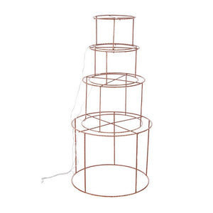 Set di 4 Cilindri Decorativi 1029 MicroLED Classiche in Rame