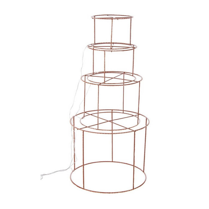Set di 4 Cilindri Decorativi 1029 MicroLED Classiche in Rame