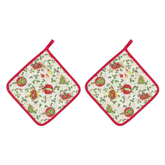 Set di 2 presine con decorazioni a palline