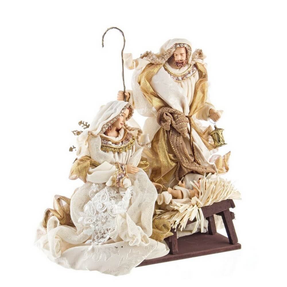 Sacra Famiglia Decorativa Fastosa Colore Champagne
