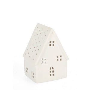 Portacandele a forma di Casa Janis Bianco Altezza 72cm (6 Pezzi)