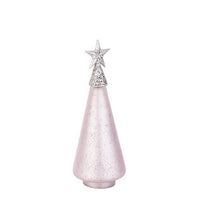 Pino vetro Glow rosa opaco con stella H34