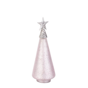 Pino vetro Glow rosa opaco con stella H34