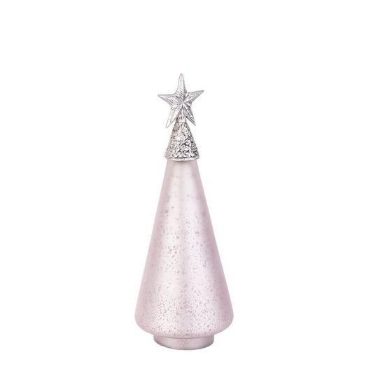 Pino vetro Glow rosa opaco con stella H34