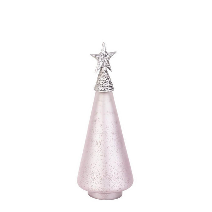 Pino vetro Glow rosa opaco con stella H34