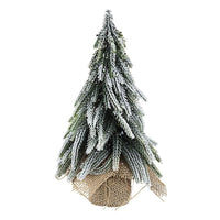 Pino Cimone Innevato Altezza 27cm (6 Pezzi)