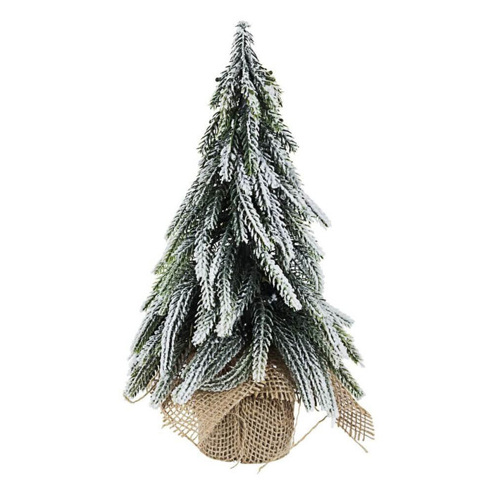 Pino Cimone Innevato Altezza 27cm (6 Pezzi)