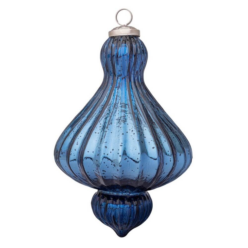 Pendaglio vetro Gloss trottola blu lucido