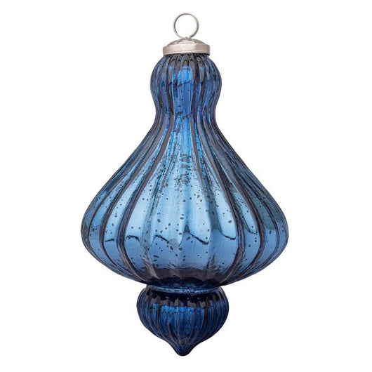 Pendaglio vetro Gloss trottola blu lucido