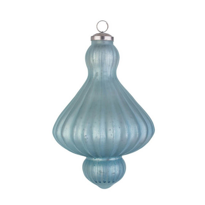 Pendaglio vetro Gloss trottola azzurro opaco