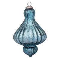 Pendaglio vetro Gloss trottola azzurro lucido