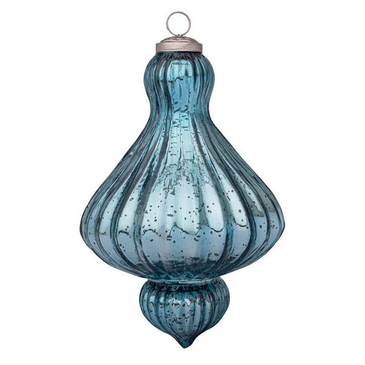 Pendaglio vetro Gloss trottola azzurro lucido