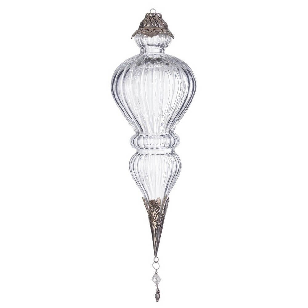 Pendaglio vetro Blaze goccia trasparente H37