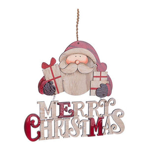 Pendaglio Gregory con Babbo Natale e Scritta Altezza 38cm (6 Pezzi)