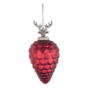 Pendaglio Decorum Pigna Rosso Opaco (8 Pezzi)