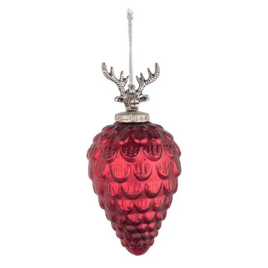 Pendaglio Decorum Pigna Rosso Opaco (8 Pezzi)