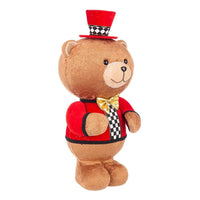 Orso Alwyn Decorativo in Posizione Verticale Rosso (2 Pezzi)